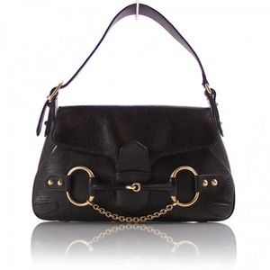 Vegan Faux Croco Horsebit Barney’s Soho Cross Bag